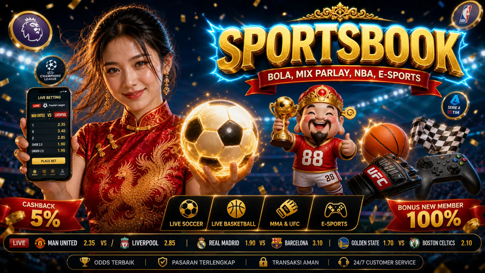 DewaHoki Sportsbook - Bola, Mix Parlay, Handicap, NBA
